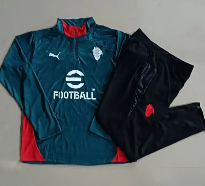25-26 AC Milan High Quality Half Pull Tracksuit
