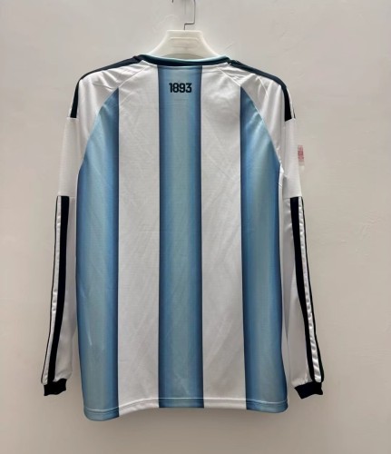 2026 World Cup Argentina Home Long Sleeve Fans Soccer Jersey (长袖)