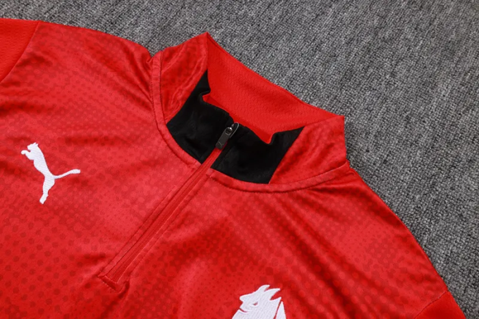 25-26 AC Milan High Quality Half Pull Tracksuit