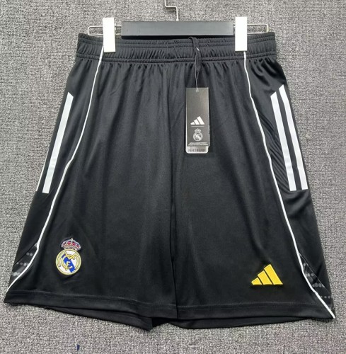 25-26 Real Madrid Black Casual Version Shorts Pants