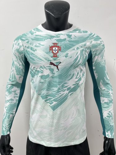2026 Portugal Away Long Sleeve Player Version Soccer Jersey (长袖球员)