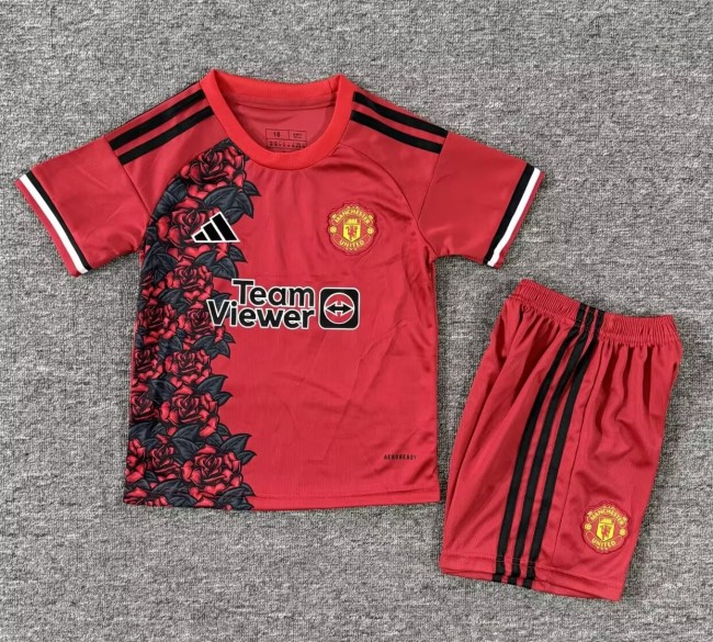 25-26 Manchester United Red Special Edition Kids Soccer Jersey