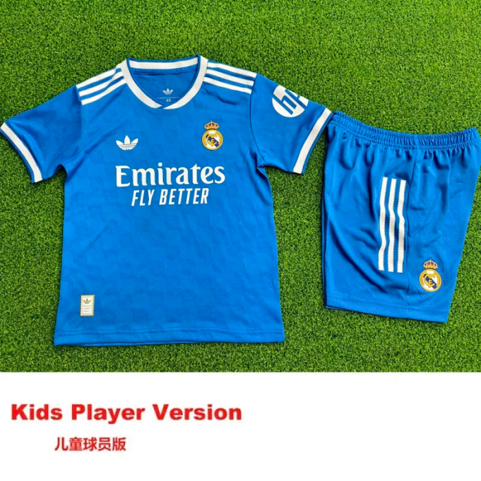 25-26 Real Madrid Third Kids Player Version Soccer Jersey 1:1 Thai Quality (球员童装)