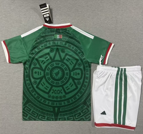 2026 World Cup Mexico Home Kids Soccer Jersey