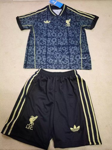 25-26 Liverpool Black Special Edition Kids Soccer Jersey