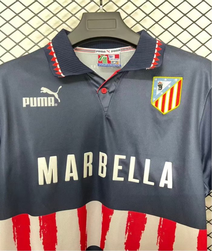 1997-1998 Atlético Madrid Away Retro Soccer Jersey
