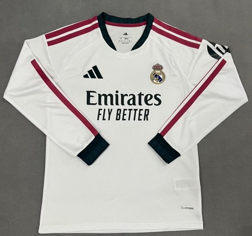2026 Real Madrid Home Long Sleeve Fans Soccer Jersey (长袖)