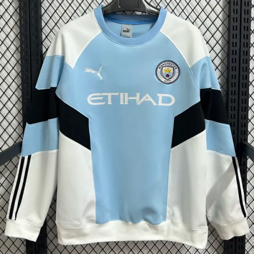2026 Manchester City Blue white Hoodie (无帽卫衣)