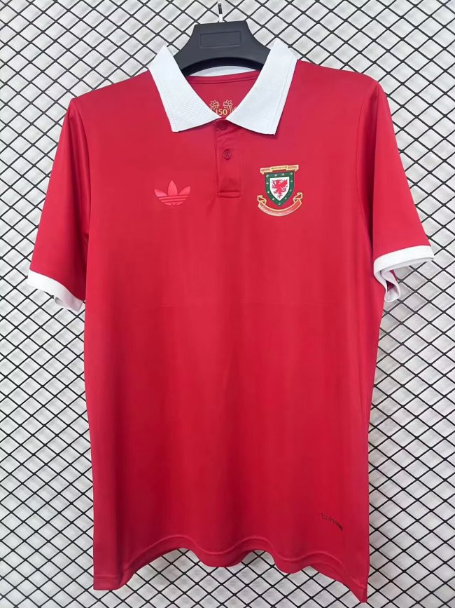 2026 Wales Red 150th Anniversary Commemorative Edition Fans Soccer Jersey