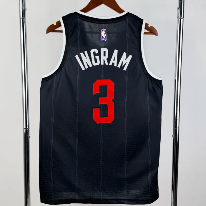 25-26 Raptors INGRAM #3 Black City Edition Top Quality Hot Pressing NBA Jersey