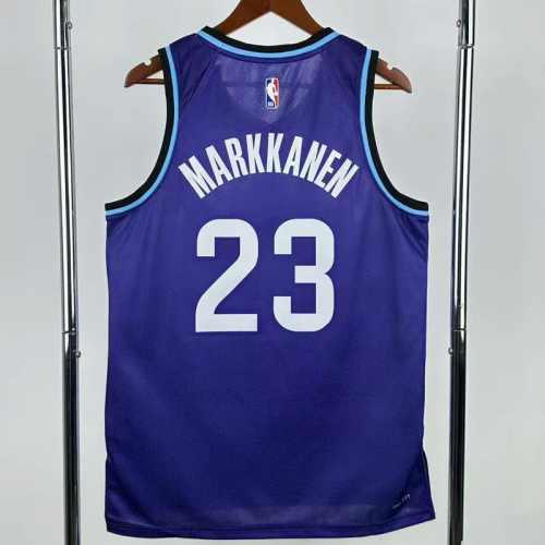 25-26 JAZZ MARKKANEN #23 Purple Top Quality Hot Pressing NBA Jersey