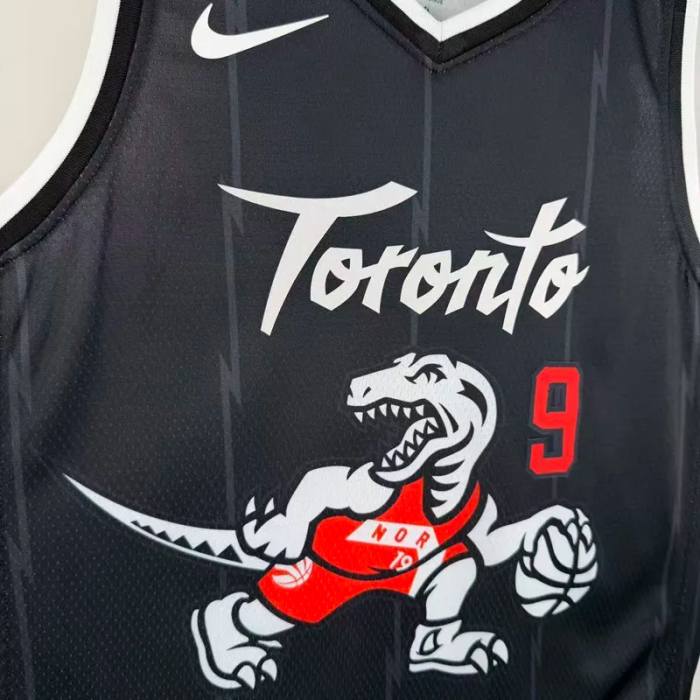 25-26 Raptors BARRETT #9 Black City Edition Top Quality Hot Pressing NBA Jersey