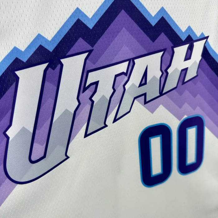 25-26 JAZZ MARKKANEN #00 White Top Quality Hot Pressing NBA Jersey
