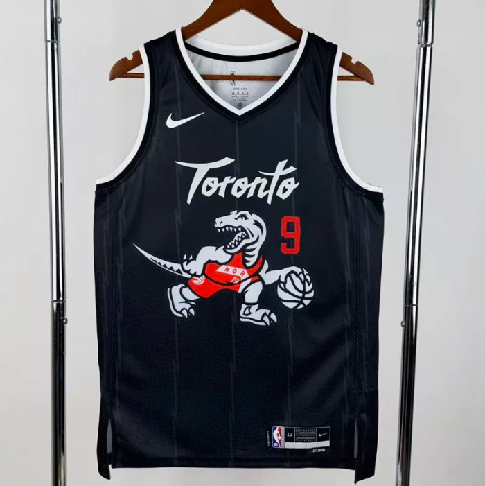 25-26 Raptors BARRETT #9 Black City Edition Top Quality Hot Pressing NBA Jersey