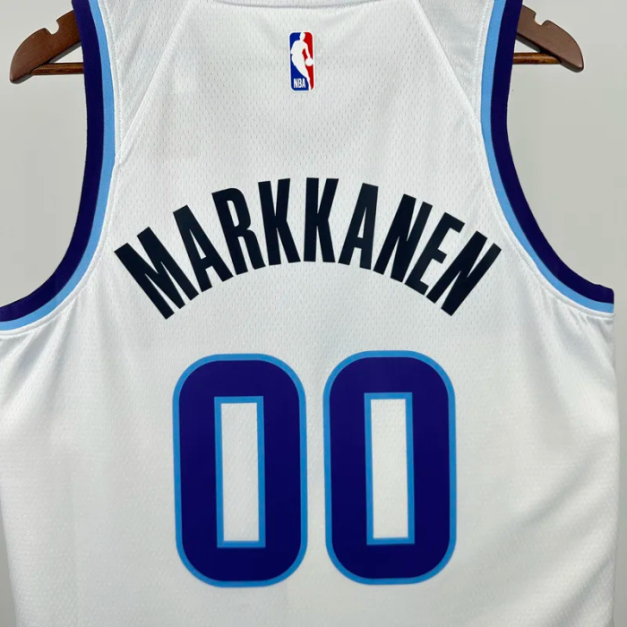 25-26 JAZZ MARKKANEN #00 White Top Quality Hot Pressing NBA Jersey