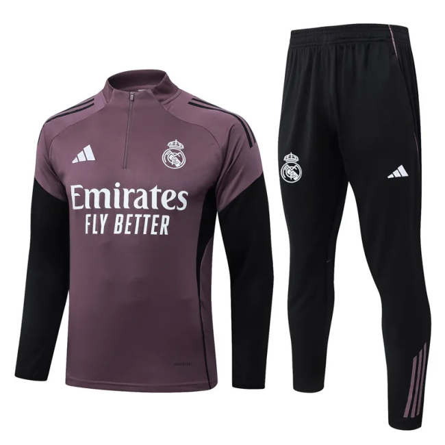 25-26 Real Madrid High Quality Half Pull Tracksuit
