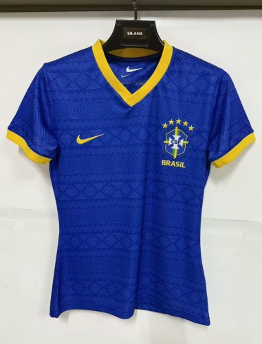 26-27 Brazil Blue Special Edition Women Fans Soccer Jersey (女)