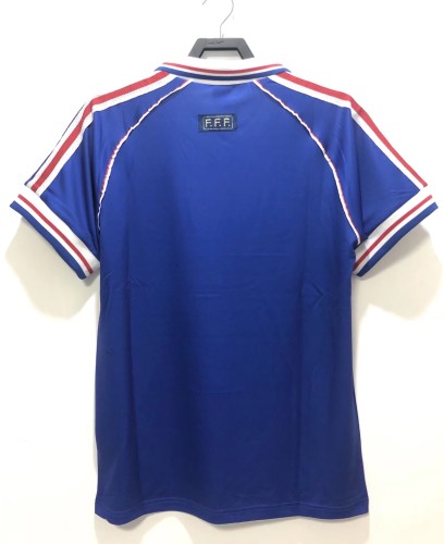 1998 France Home Blue Retro Soccer Jersey