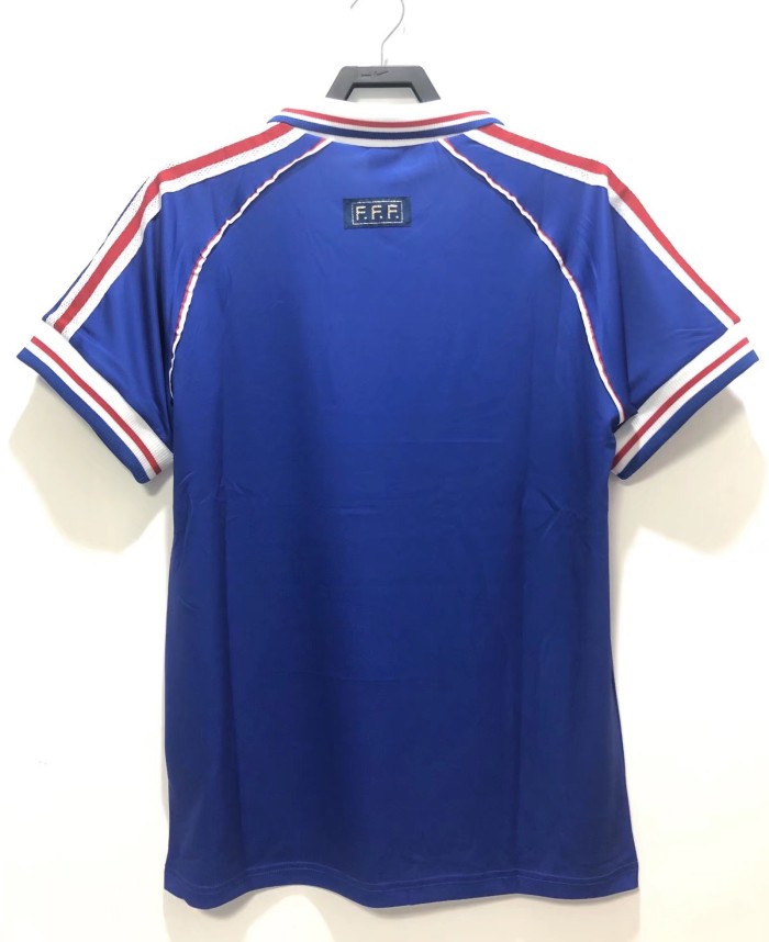 1998 France Home Blue Retro Soccer Jersey
