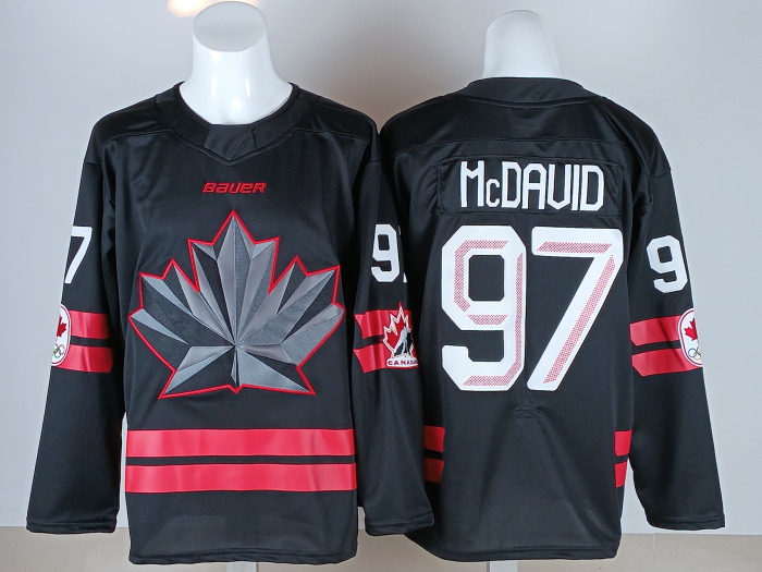 2026 Team Canada Olympics Hockey Black New Pattern Jersey