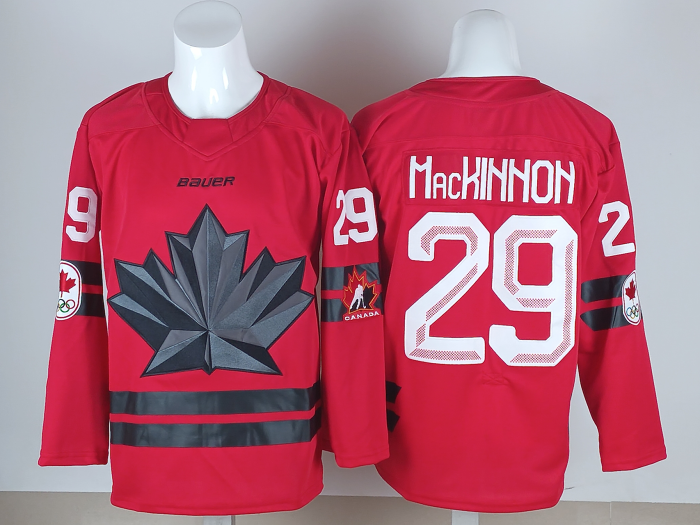 2026 Team Canada Olympics Hockey Red New Pattern Jersey