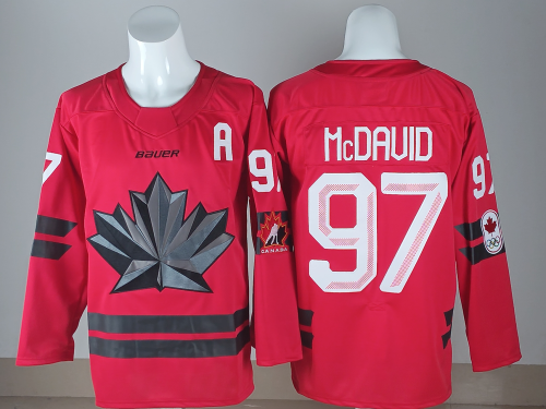 2026 Team Canada Olympics Hockey Red New Pattern Jersey