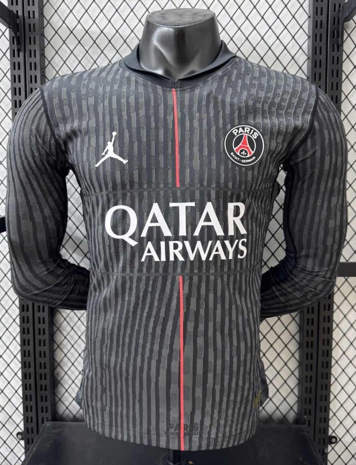 25-26 PSG Fourth Long Sleeve Player Version Soccer Jersey*长袖球员