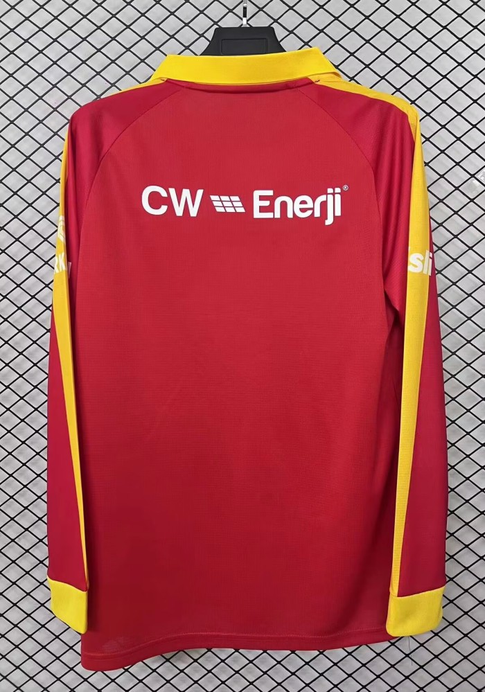 25-26 Galatasaray Red Long Sleeve Fans Soccer Jersey (长袖)
