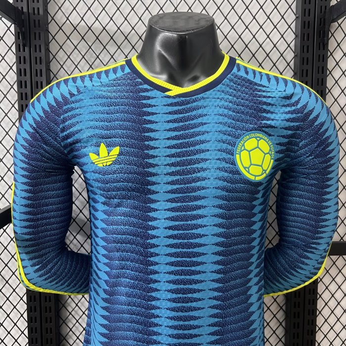 2026 Colombia Away Long Sleeve Player Version Soccer Jersey*长袖球员