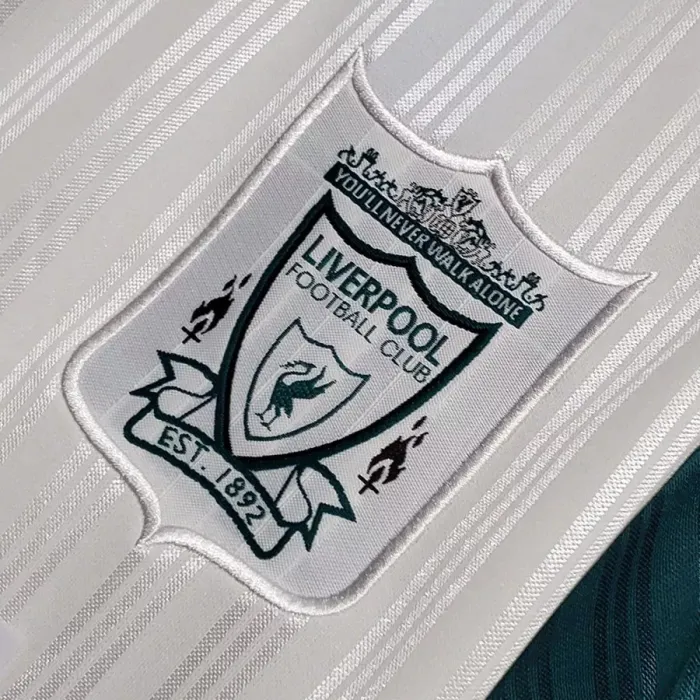 1995-1996 Liverpool Away Green Retro Soccer Jersey