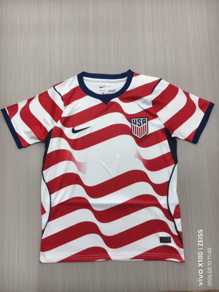 2026 USA Home Fans Soccer Jersey (Blank Panel Version)
