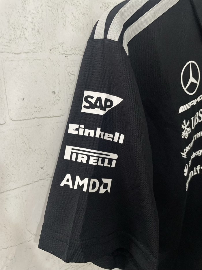 2026 F1 Benz New Pattern Short Sleeve Racing Suit