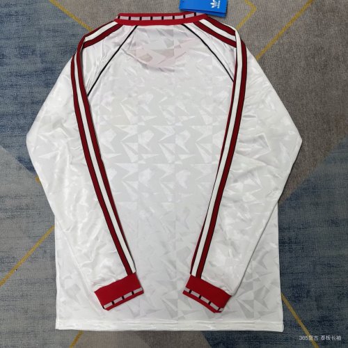 1991 Man Utd Away Long sleeves Retro Soccer Jersey