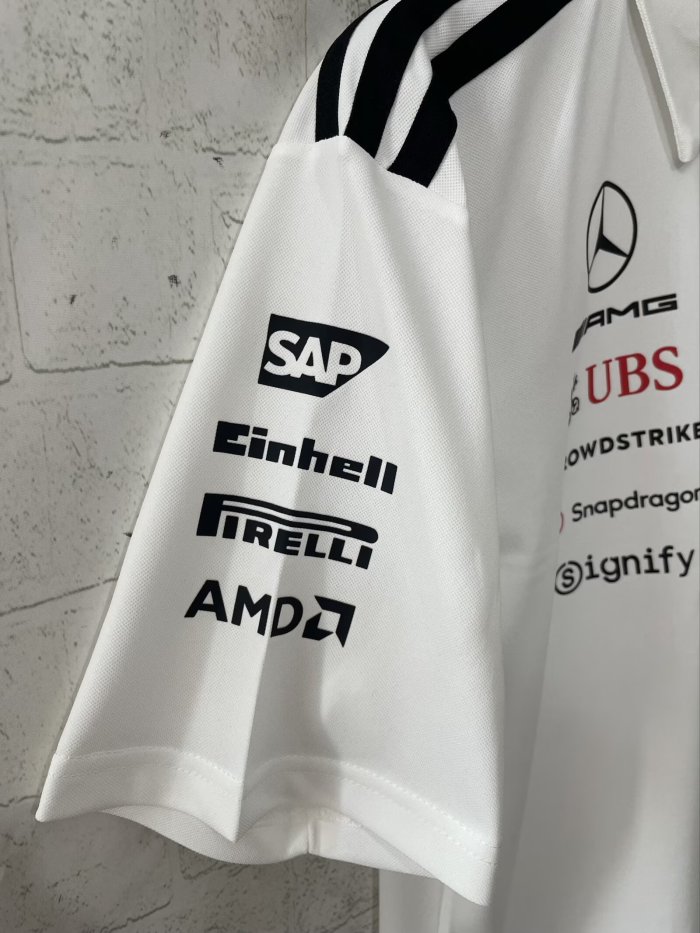 2026 F1 Benz New Pattern Short Sleeve Racing Suit