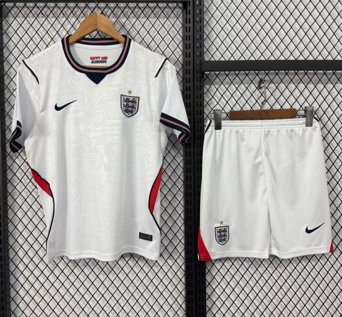 2026 England Home Kids Soccer Jersey