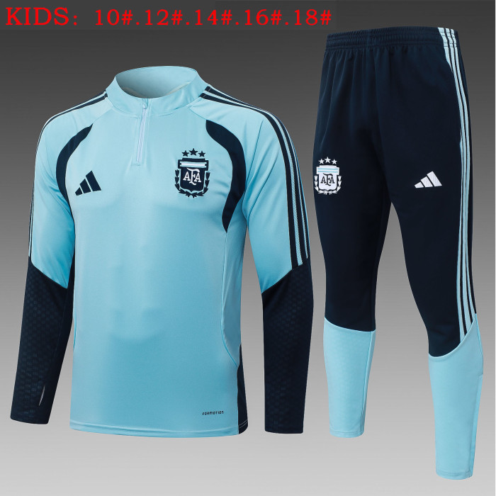 26-27 Argentina High Quality Kids Half Pull Tracksuit