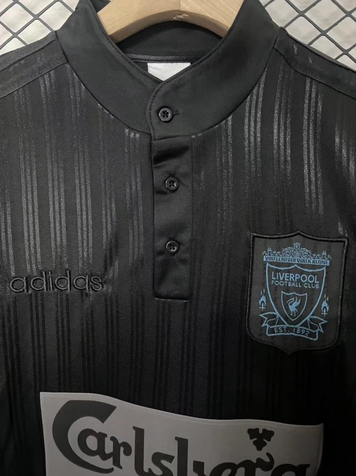 1995 Liverpool Black Special Edition Retro Soccer Jersey