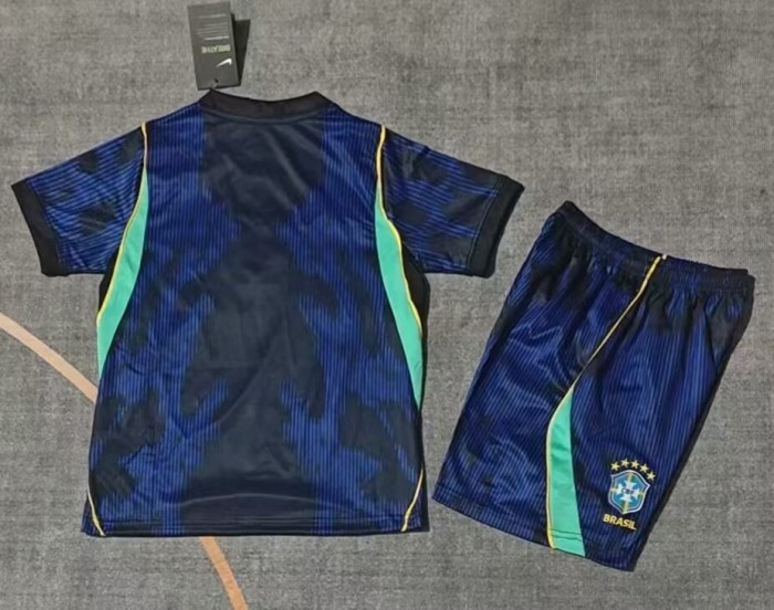 2026 Brazil Away Kids Soccer Jersey