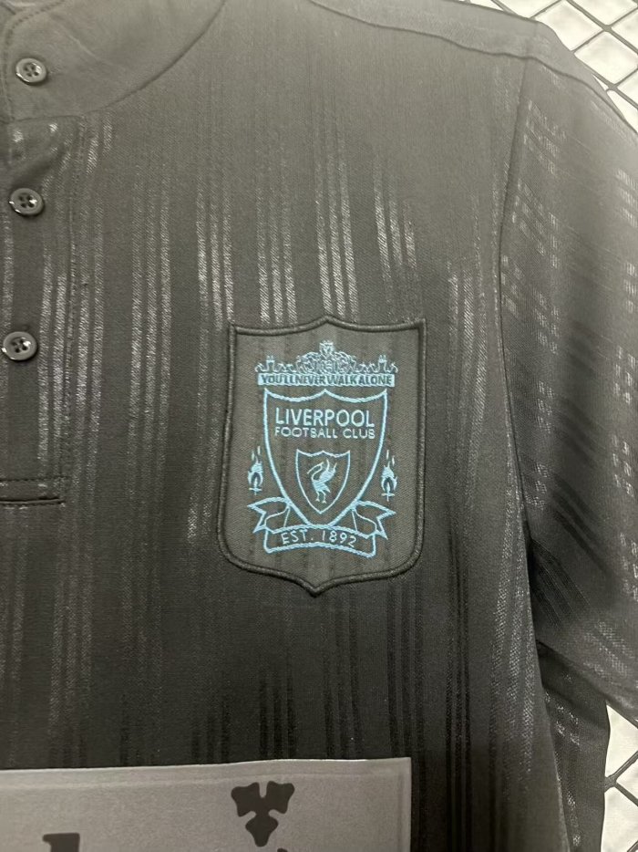 1995 Liverpool Black Special Edition Retro Soccer Jersey