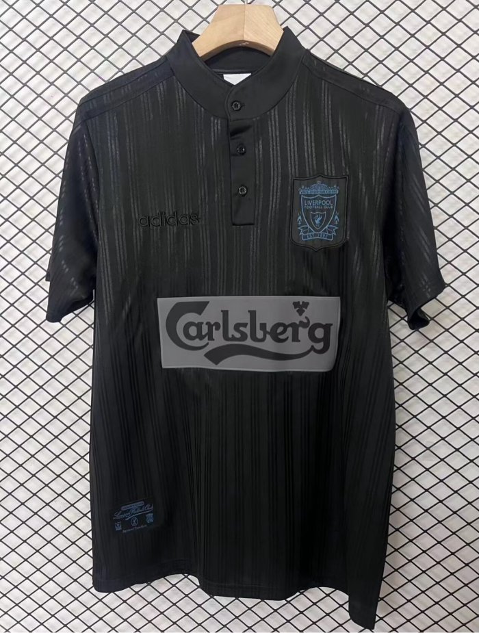 1995 Liverpool Black Special Edition Retro Soccer Jersey