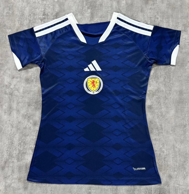 2026 World Cup Scotland Home Women Fans Soccer Jersey (女)