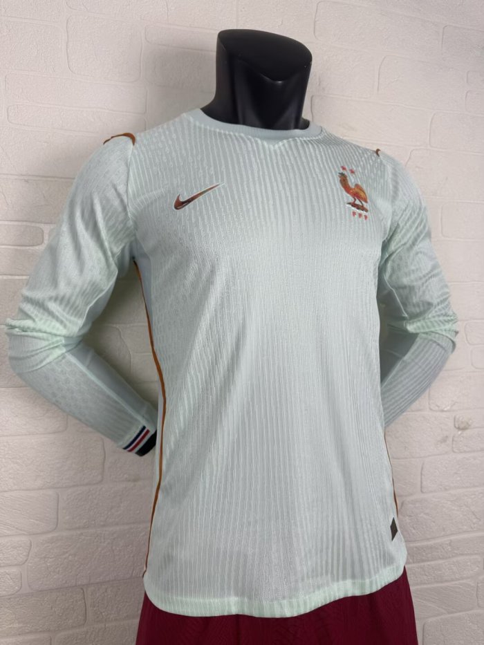 2026 France Away Long Sleeves Player Version Soccer Jersey*长袖球员