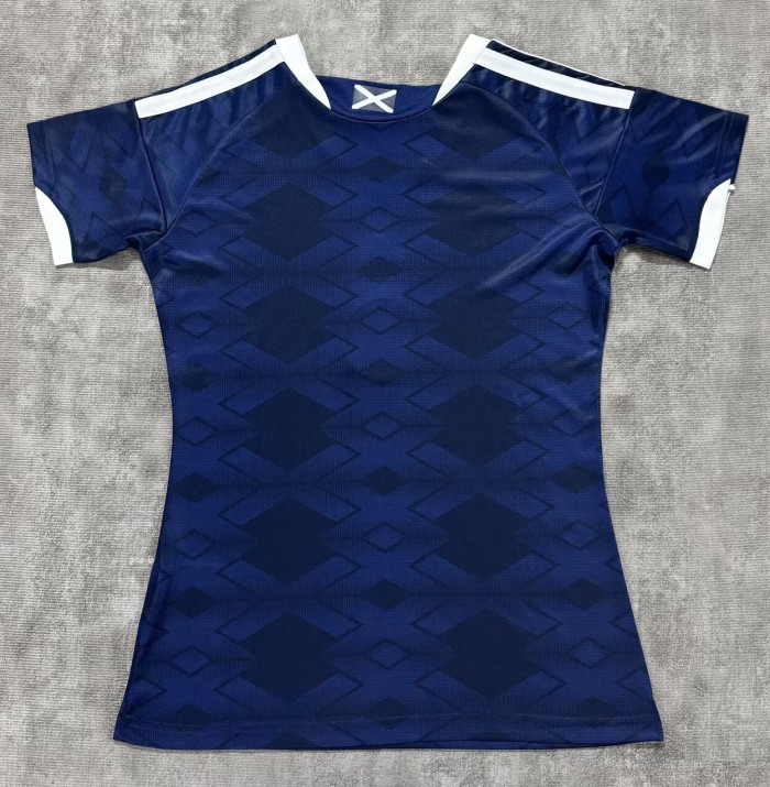 2026 World Cup Scotland Home Women Fans Soccer Jersey (女)