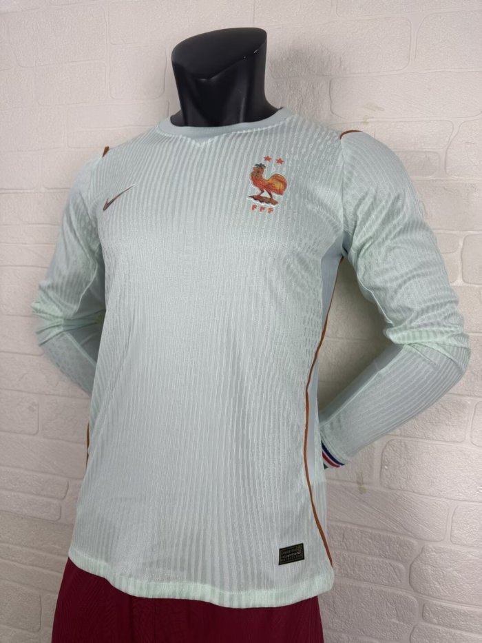 2026 France Away Long Sleeves Player Version Soccer Jersey*长袖球员