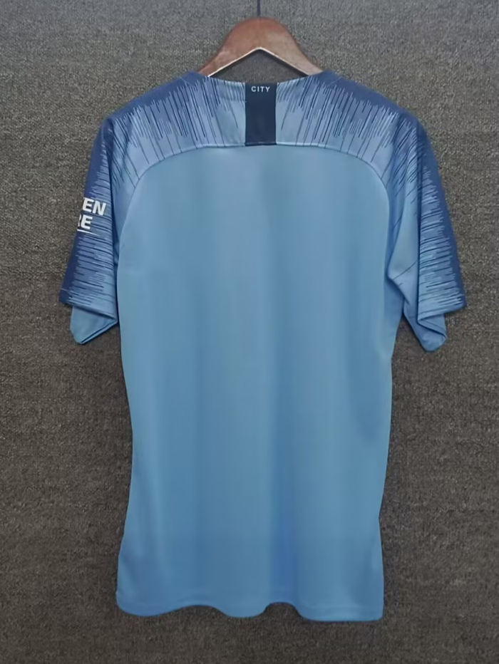 2019 Manchester City Blue Retro Soccer Jersey