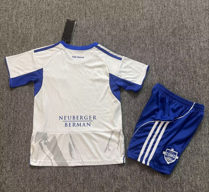 25-26 Como Away Kids Soccer Jersey