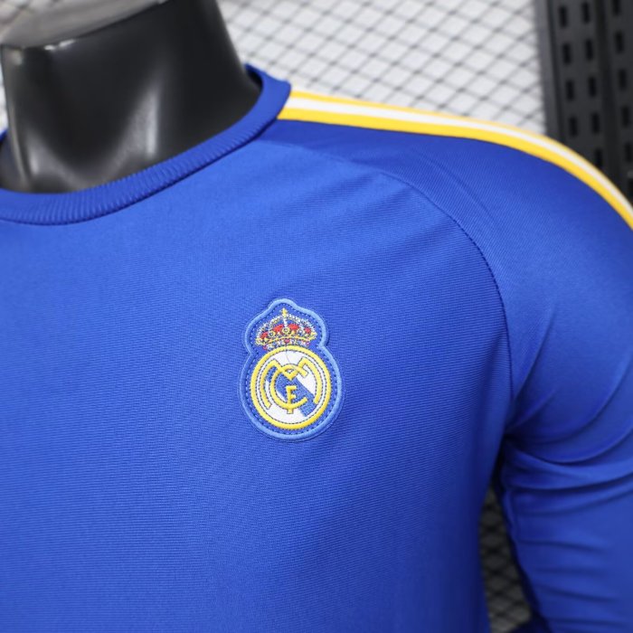 26-27Real Madrid Blue Long Sleeve Player Version Training shirts*长袖球员