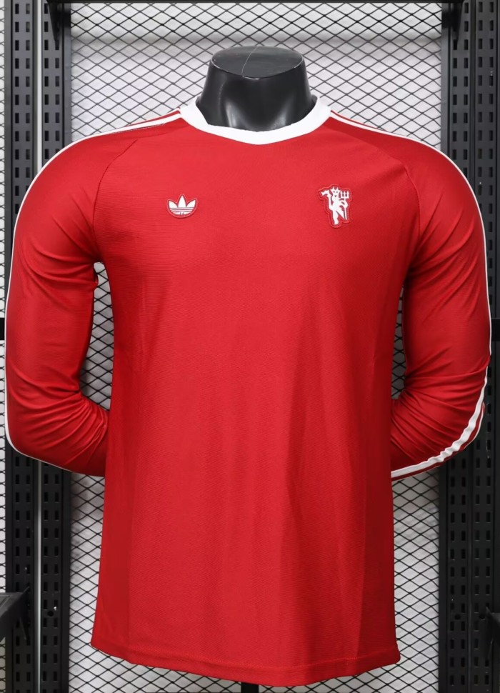2026 Manchester United Red Special Edition Long Sleeve Player Version Training shirts*长袖球员