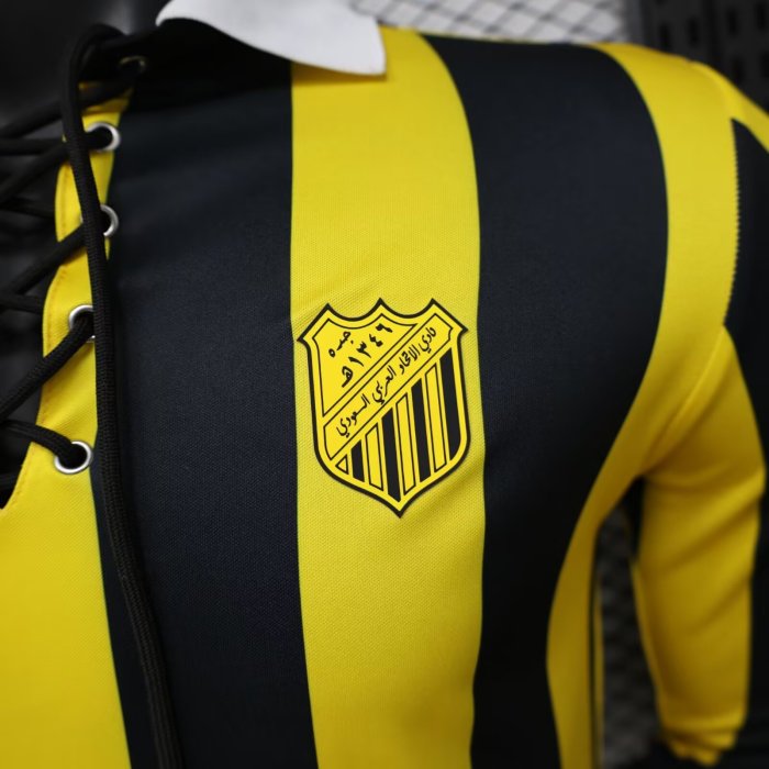 26-27 Ittihad Yellow Special Edition Long Sleeve Player Version Soccer Jersey