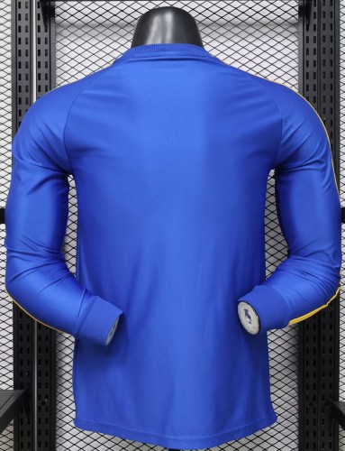 26-27Real Madrid Blue Long Sleeve Player Version Training shirts*长袖球员